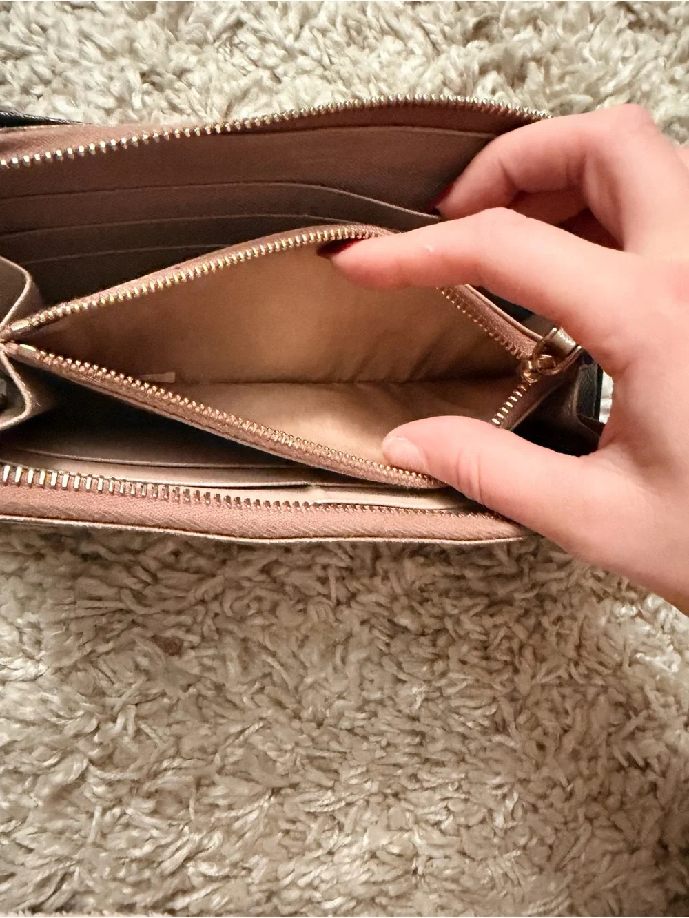 Prada Wallet blush pink nude